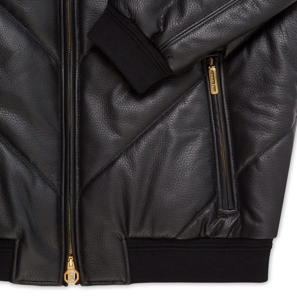 Sale Deerskin Blouson With Lambskin Leather Inserts Mens Outerwear