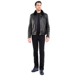 Best Sale Deerskin Blouson With Mink Fur Collar Mens Last Sizes