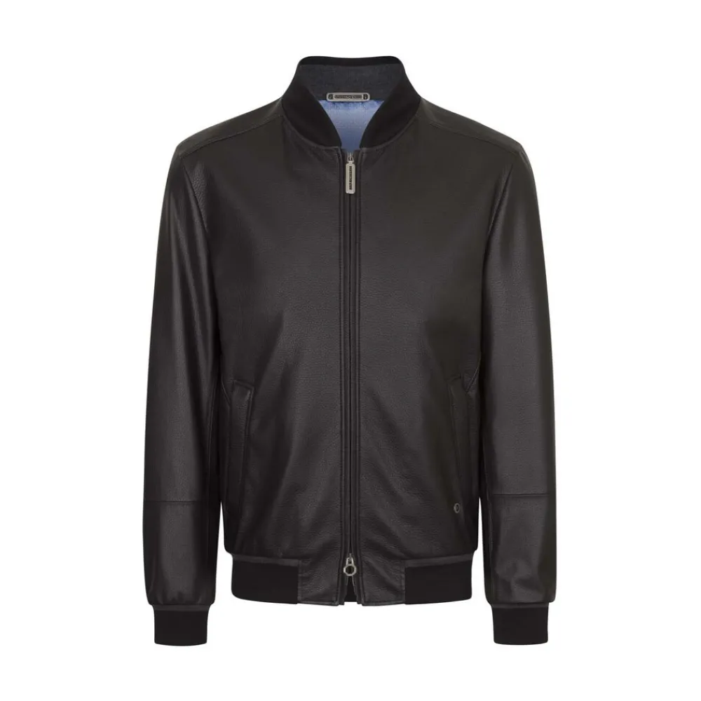 Outlet Deerskin Leather Blouson Mens Outerwear