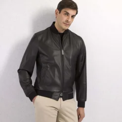 Outlet Deerskin Leather Blouson Mens Outerwear