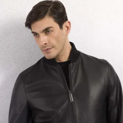Outlet Deerskin Leather Blouson Mens Outerwear