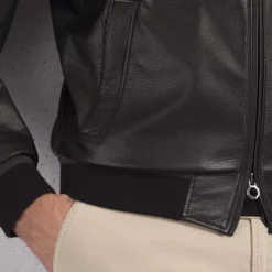 Outlet Deerskin Leather Blouson Mens Outerwear