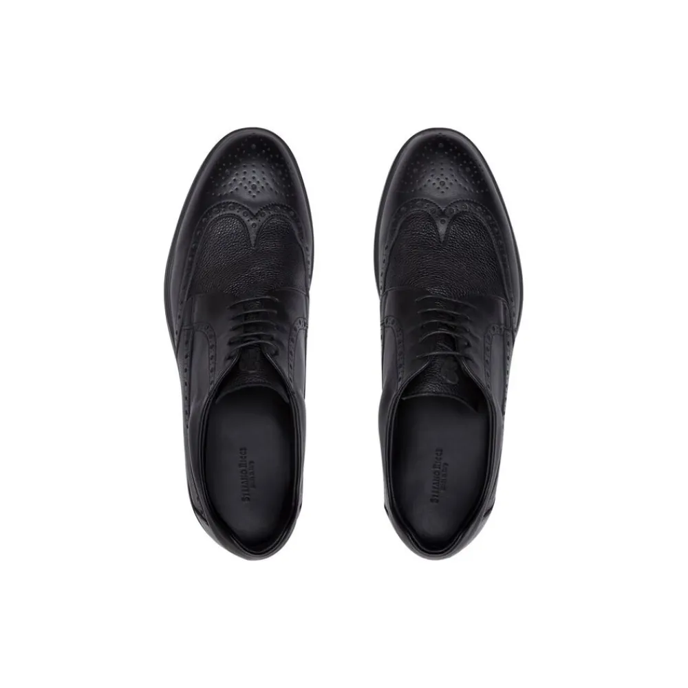 New Derby Brogue Shoes In Calfskin Leather Oxford & Derbies