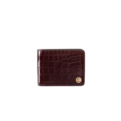 Store Diamante Crocodile And Calfskin Bifold Wallet Small Leather Goods