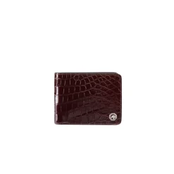 Fashion Diamante Crocodile And Calfskin Bifold Wallet Small Leather Goods