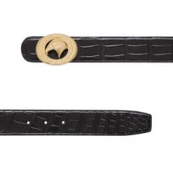 Cheap Diamante Crocodile Leather Belt Belts