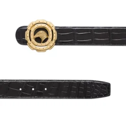 New Diamante Crocodile Leather Belt Belts