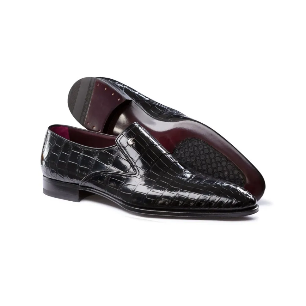 Cheap Diamante Crocodile Slip-On Oxford Shoes Dress Shoes