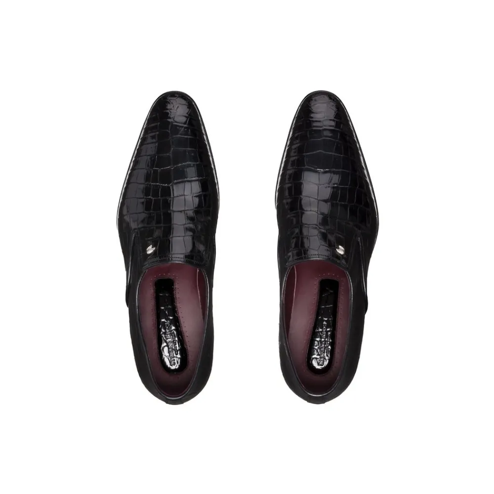 Cheap Diamante Crocodile Slip-On Oxford Shoes Dress Shoes