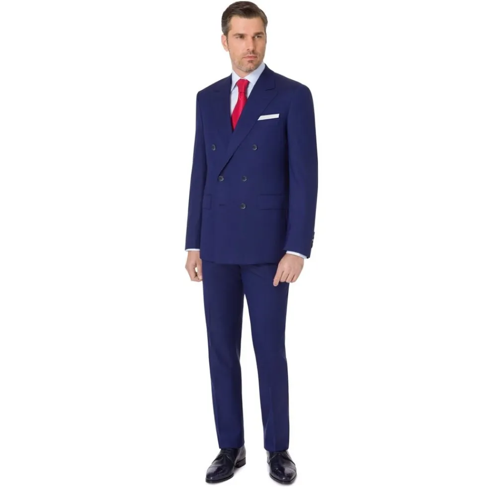Hot Double Breasted Suit Mens Last Sizes