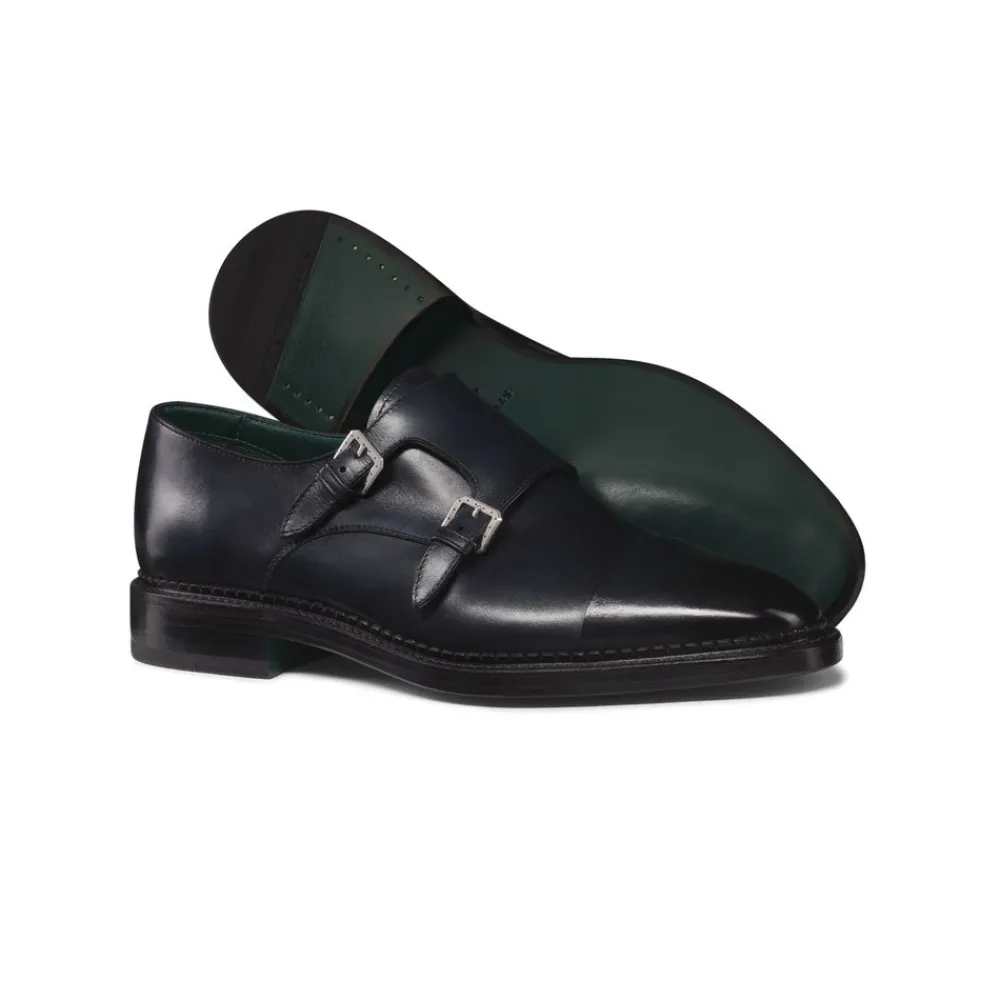 Outlet Double Cutaway Monk Strap Shoes Dress Shoes