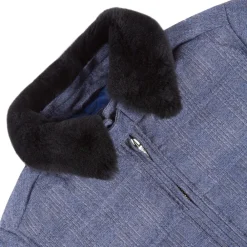 Outlet Down Blouson With Mink Fur Collar Junior Outerwear