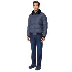 Shop Down Blouson With Mink Fur Collar Mens Outerwear