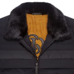Clearance Down Coat With Mink Fur Collar Mens Outerwear
