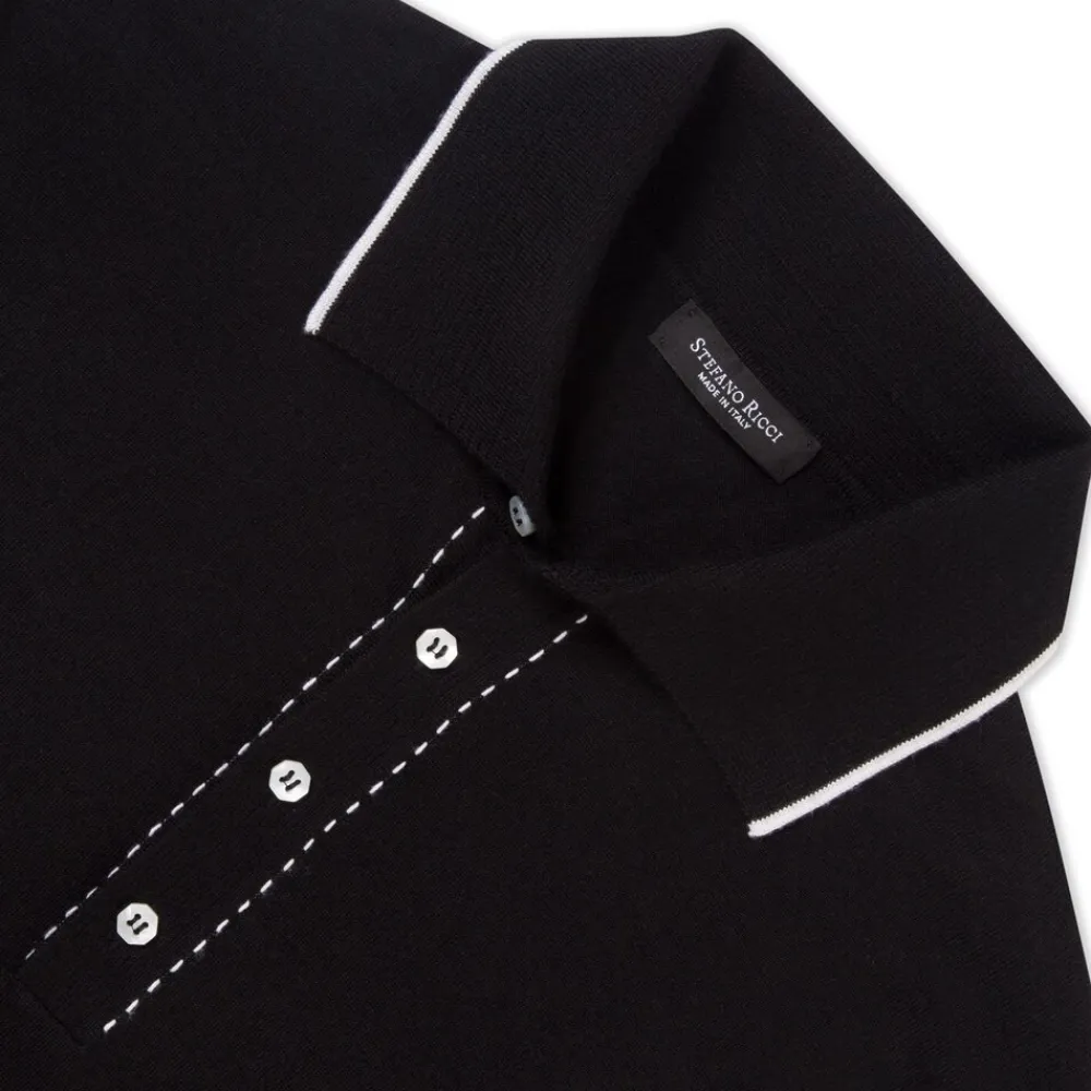 New Four Button Polo With Hand Embroidery Mens Last Sizes