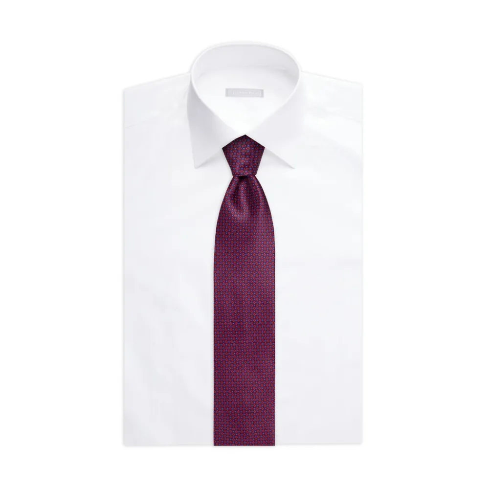 Outlet Hand Printed Silk Tie Ties