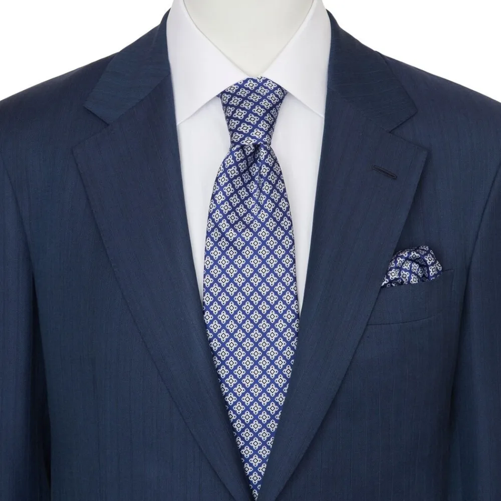 Discount Hand Printed Silk Tie Set Ties