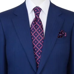 Discount Hand Printed Silk Tie Set Ties