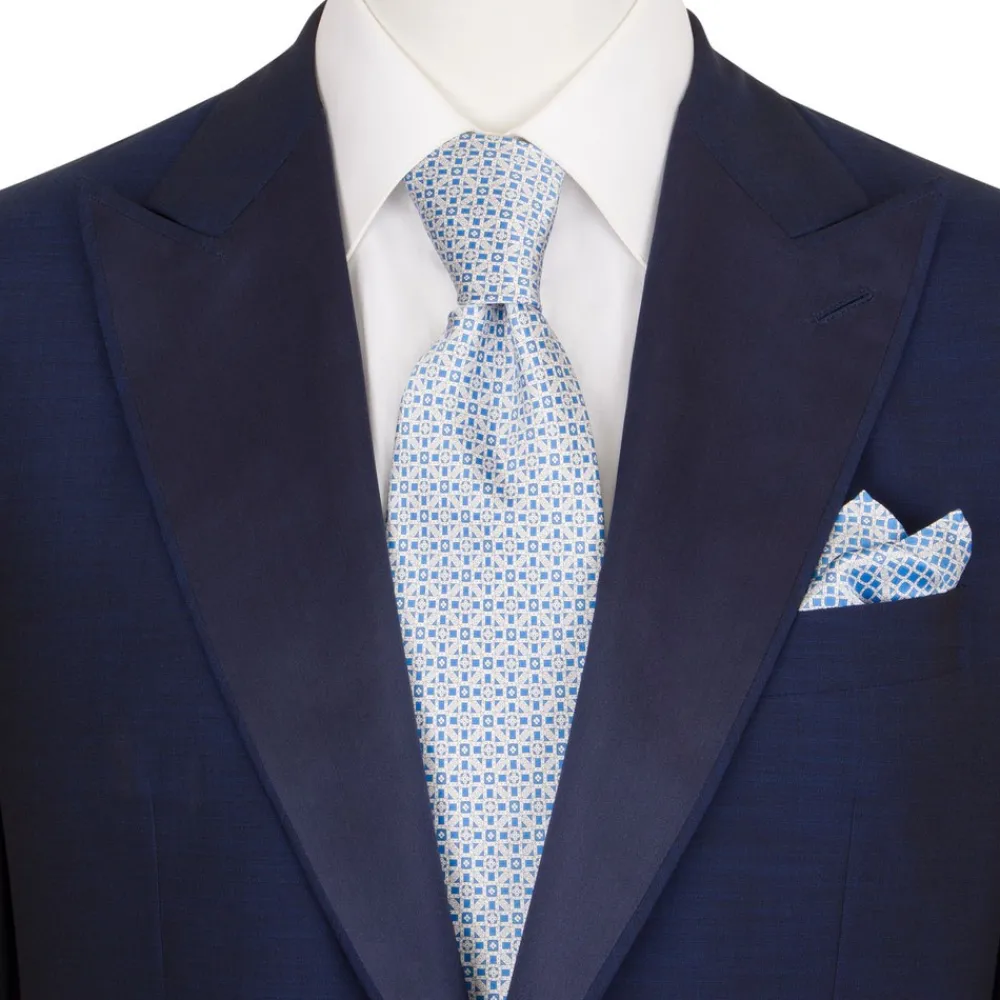 Sale Hand Printed Silk Tie Set Ties