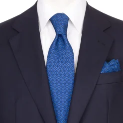 Outlet Hand Printed Silk Tie Set Ties