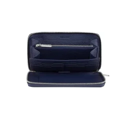 Best Sale Handmade Calfskin Leather Zip Wallet Small Leather Goods