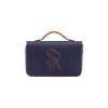 Clearance Handmade Calfskin Leather Large Zip Around Wallet Small Leather Goods