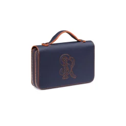 Clearance Handmade Calfskin Leather Large Zip Around Wallet Small Leather Goods