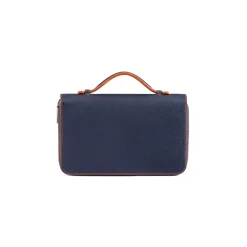 Clearance Handmade Calfskin Leather Large Zip Around Wallet Small Leather Goods