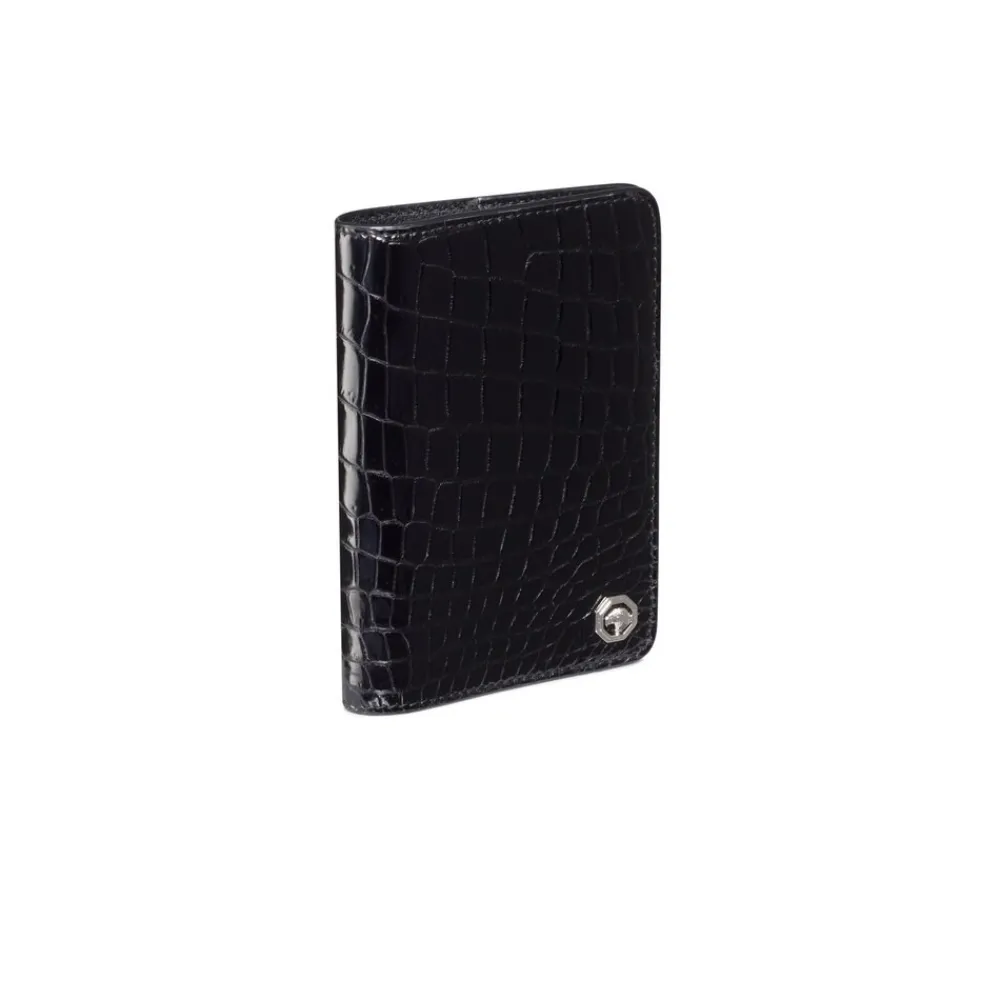 Cheap Handmade Crocodile And Calfskin Leather Wallet Small Leather Goods