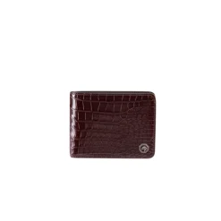 Online Handmade Crocodile And Calfskin Leather Bifold Wallet Small Leather Goods