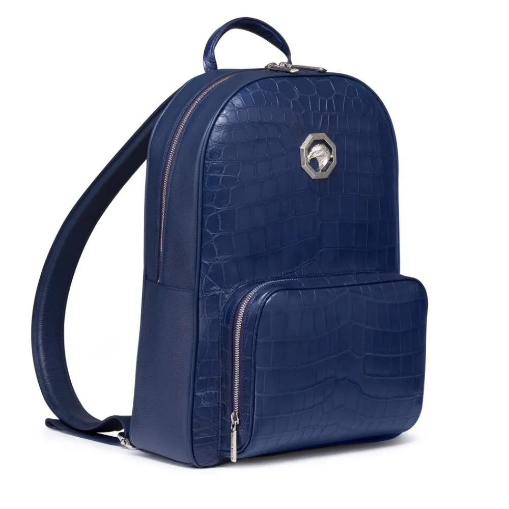 Shop Handmade Crocodile And Calfskin Leather Backpack Bags