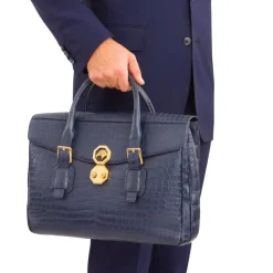 Fashion Handmade Crocodile Briefcase Bags