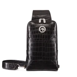 Clearance Handmade Crocodile Leather Sling Backpack Bags