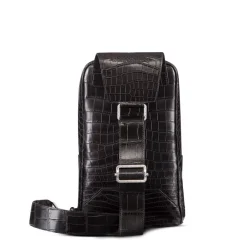 Clearance Handmade Crocodile Leather Sling Backpack Bags