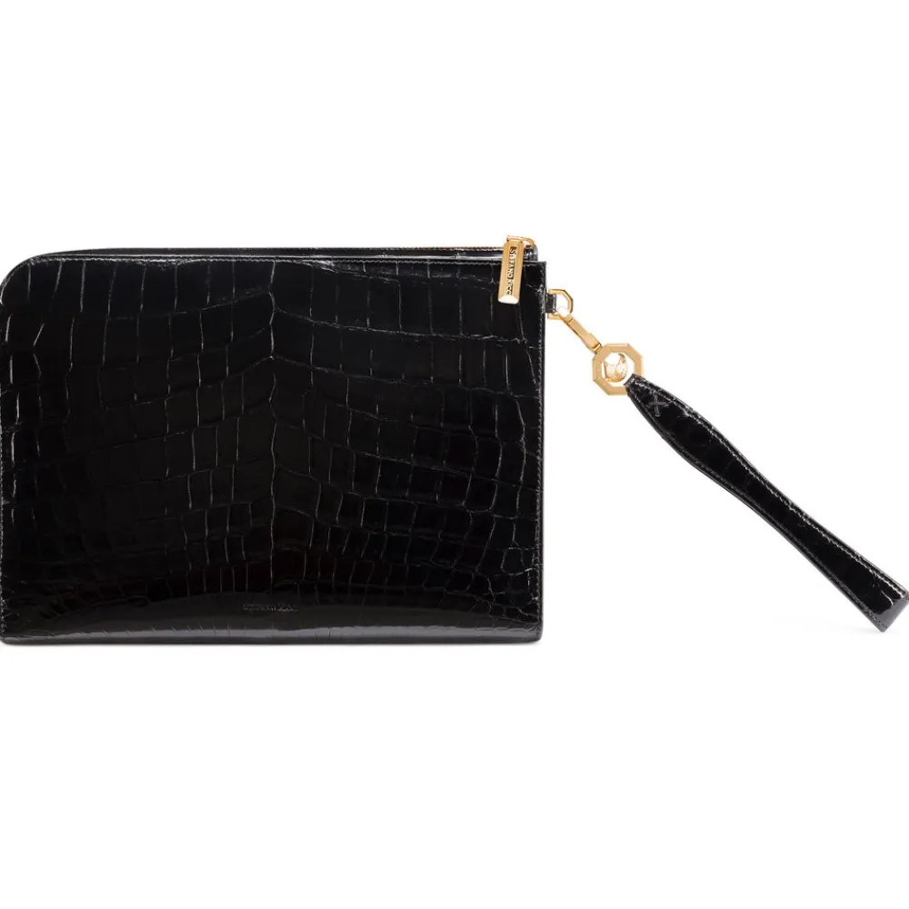 Clearance Handmade Crocodile Medium Portfolio Small Leather Goods