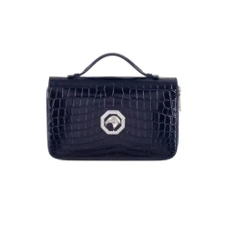 Discount Handmade Diamante Crocodile And Calfskin Leather Large Zip Around Wallet Small Leather Goods