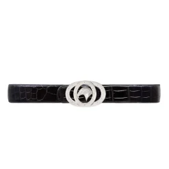 Outlet Handmade Diamante Crocodile Leather Belt Belts