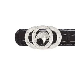 Outlet Handmade Diamante Crocodile Leather Belt Belts
