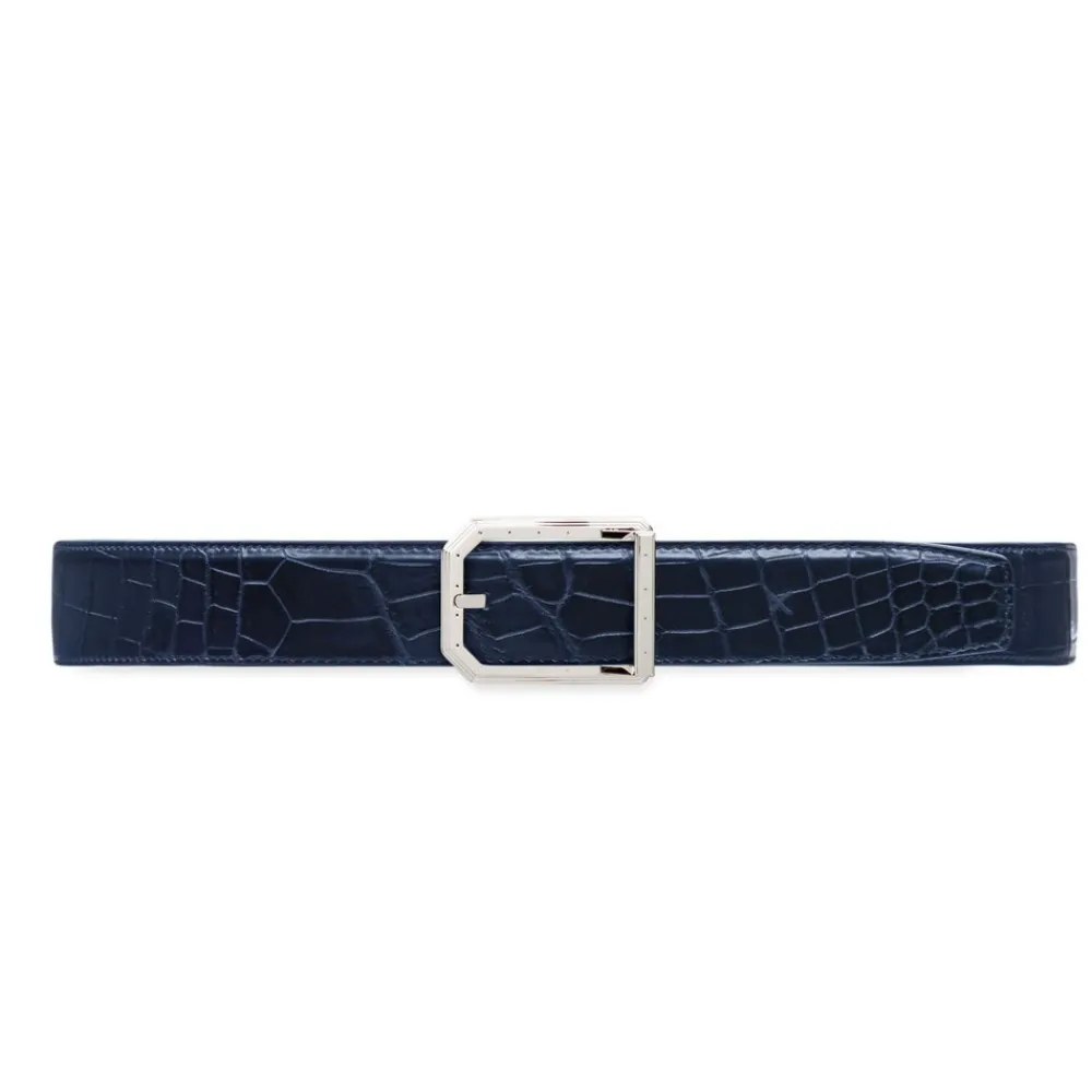 Clearance Handmade Matted Crocodile Leather Belt Belts