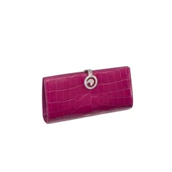 Best Handmade Matted Crocodile Clasp Wallet Small Leather Goods