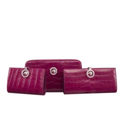 Best Handmade Matted Crocodile Clasp Wallet Small Leather Goods