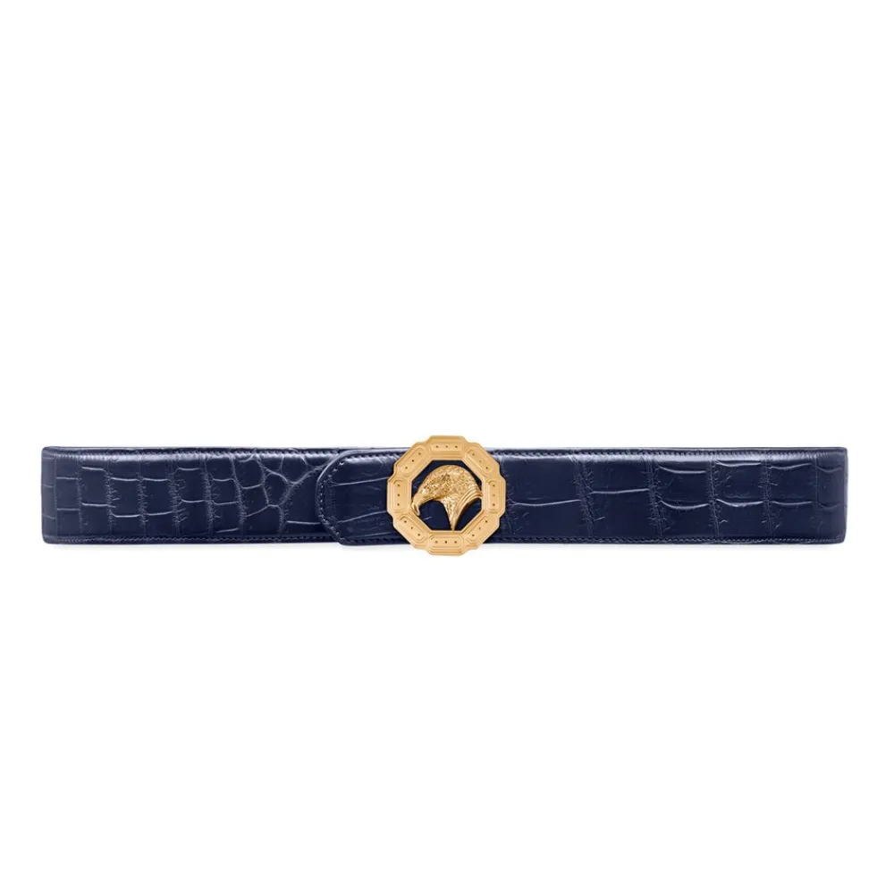 Cheap Handmade Matted Crocodile Leather Belt Belts