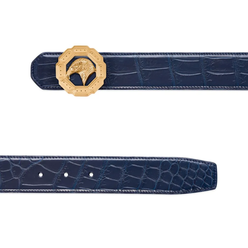 Cheap Handmade Matted Crocodile Leather Belt Belts