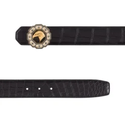 Outlet Handmade Matted Crocodile Belt Belts