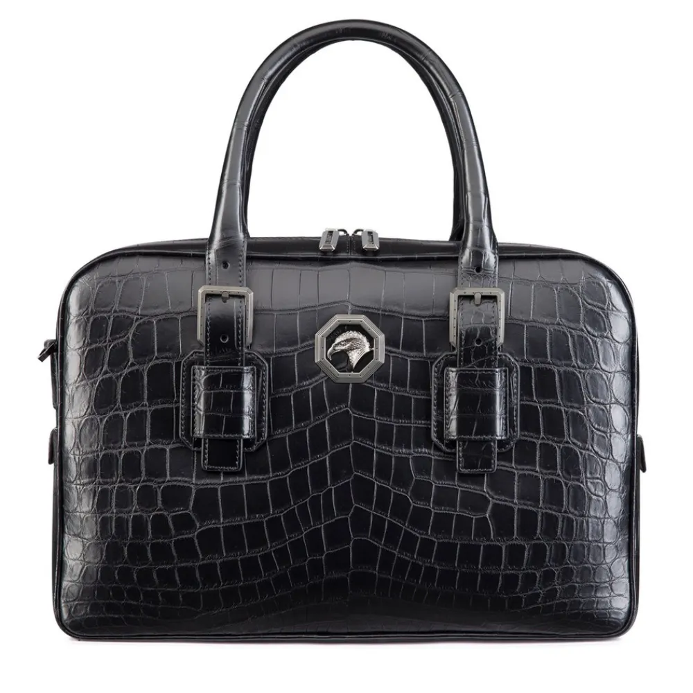 Discount Handmade Matted Crocodile Business Bag Bags