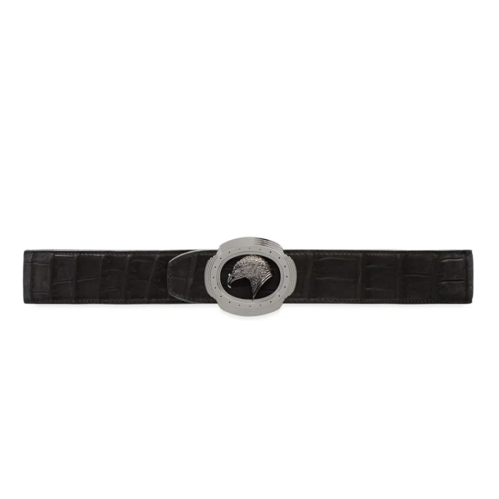 Best Handmade Nubuck Crocodile Leather Belt Belts