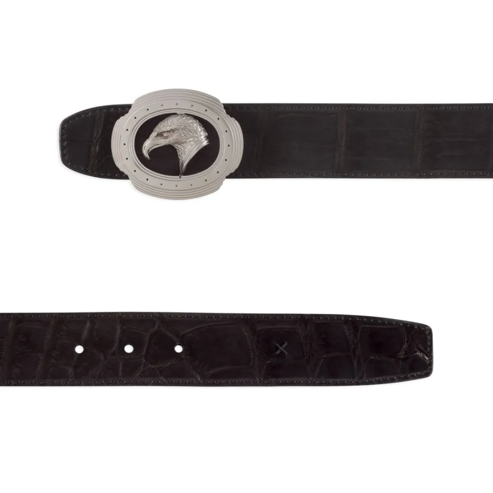Best Handmade Nubuck Crocodile Leather Belt Belts