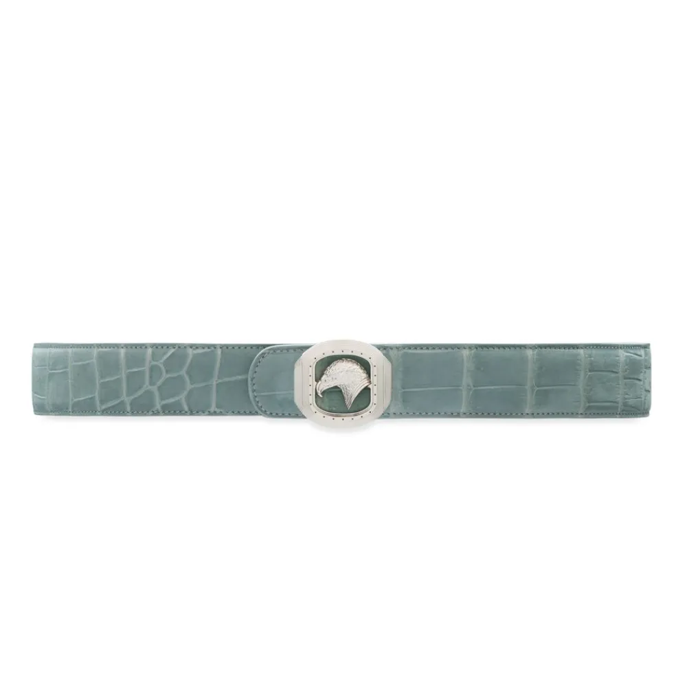 Shop Handmade Nubuck Crocodile Leather Belt Belts