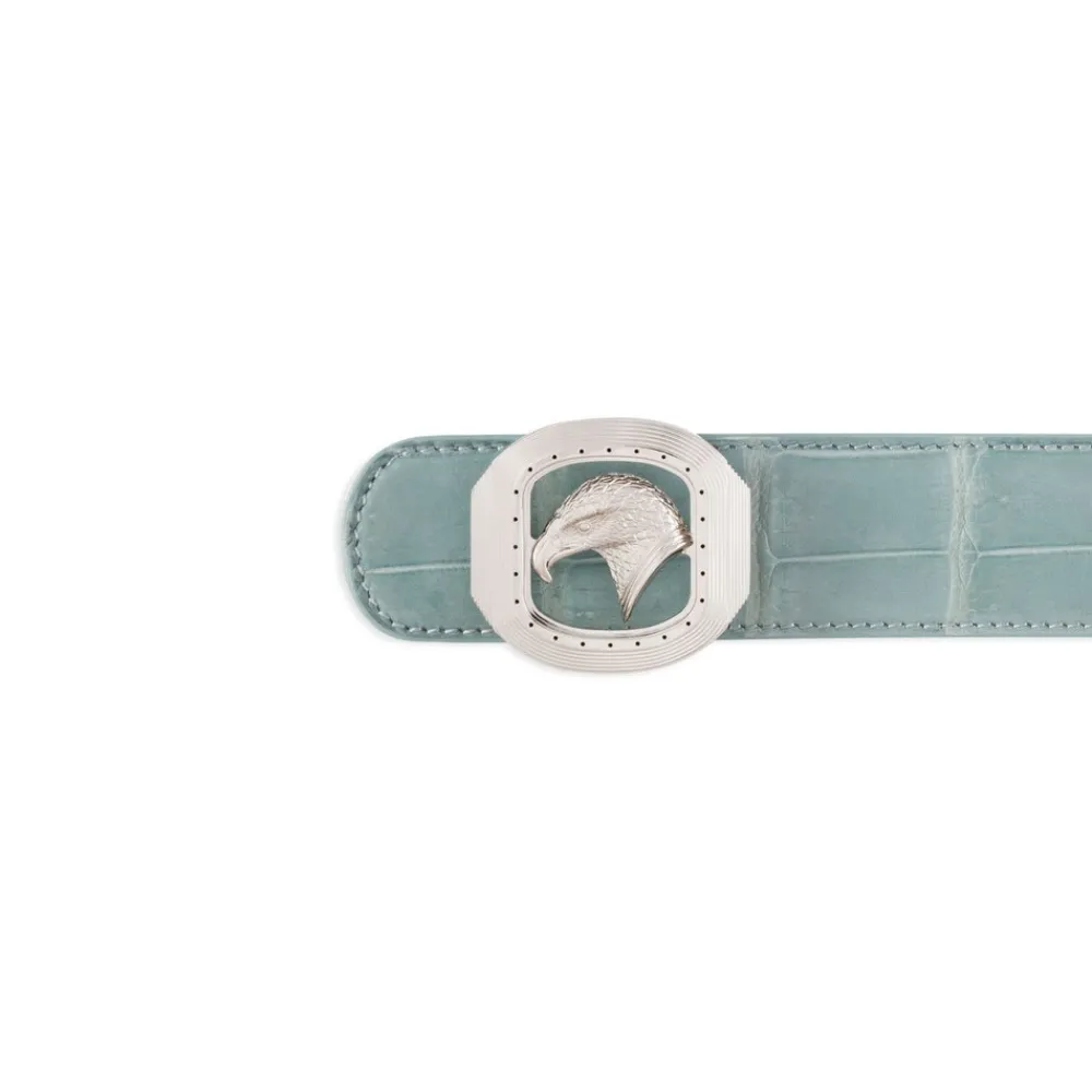 Shop Handmade Nubuck Crocodile Leather Belt Belts