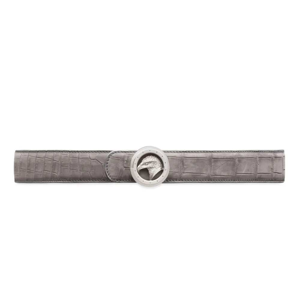 Store Handmade Nubuck Crocodile Leather Belt Belts